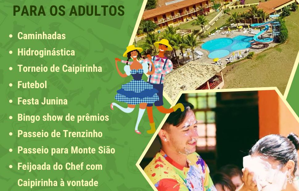 programação férias de julho 2026 - hotel fazenda saint nicolas - aguas de lindoia